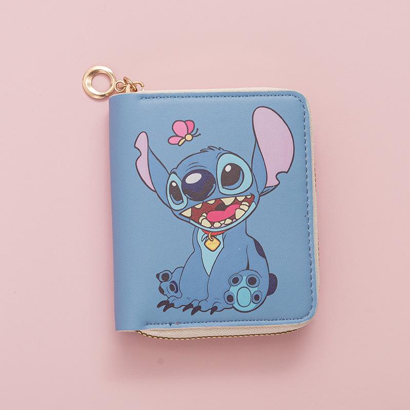 

2024 Fashion Cartoon Mini Wallet: Short Zipper, Coin Purse, Student Card Holder 11 x 9 x 2.5 cm