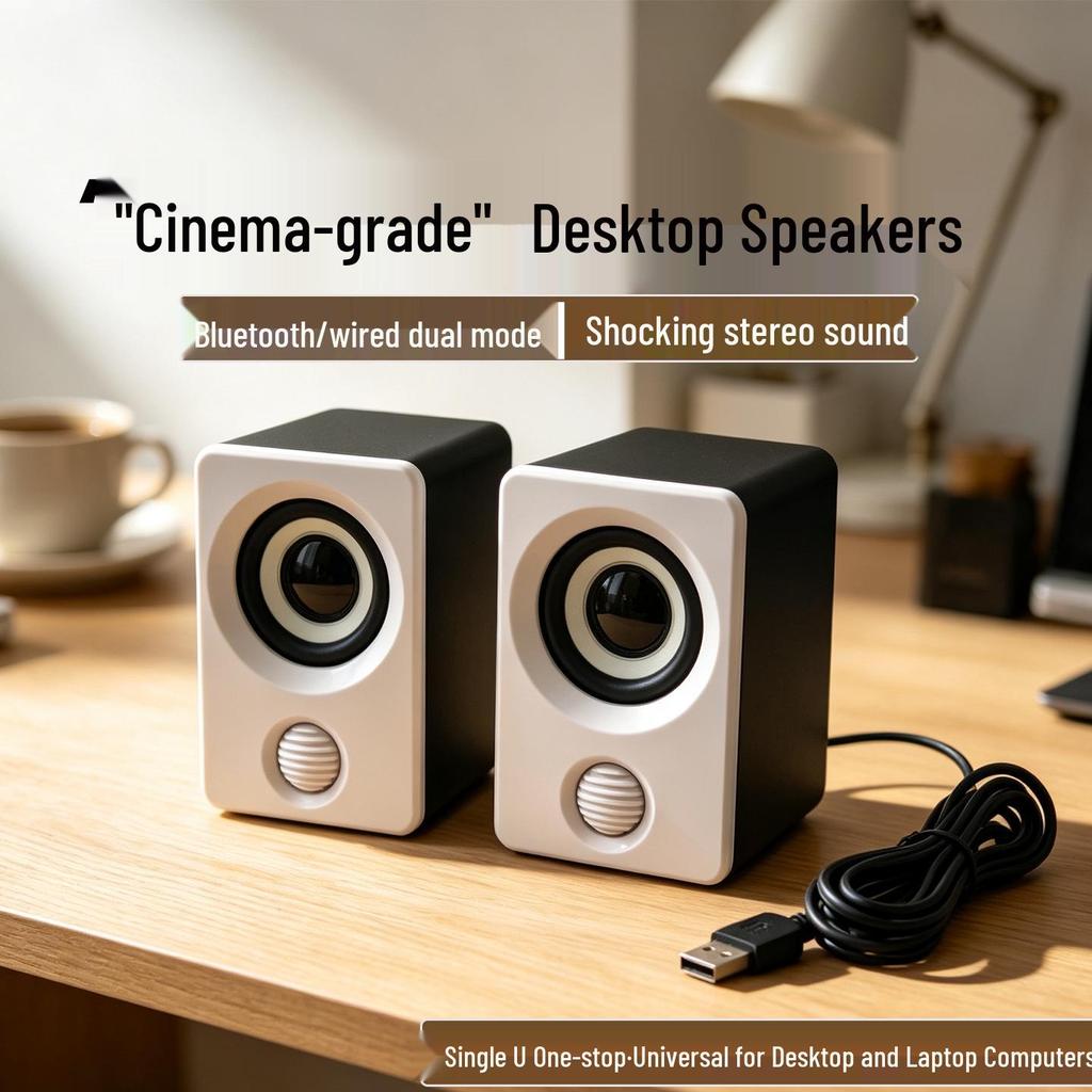 Haut-parleur de bureau USB compact X9 - Mini caisson de basses audio pour ordinateur portable