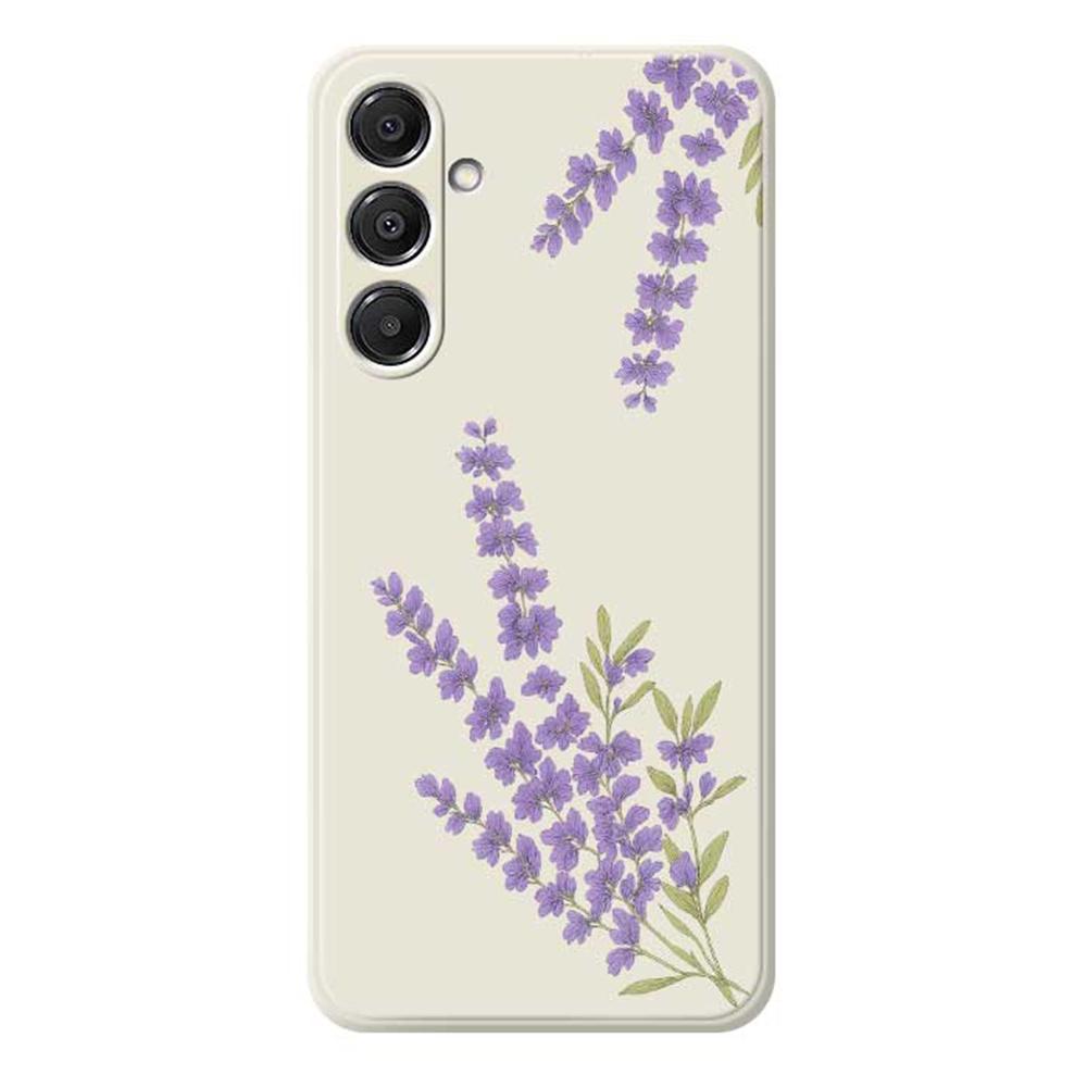 

For Samsung Galaxy A16 5G/4G Case Lavender Pattern Printing Straight Edge TPU Phone Back Cover Beige