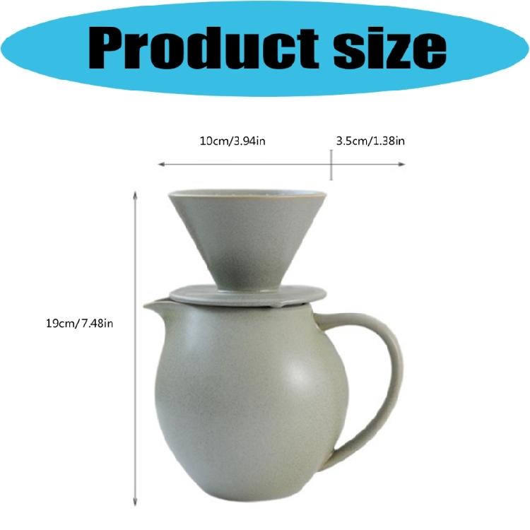 Klassischer Keramik-Kaffeefilter mit geräumiger 830-ml-Kanne, Kaffeemaschine mit großem Fassungsvermögen, Brauset für mehrere Tassen