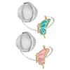Tea Infuser Leak-proof Fine Mesh Heat-resistant with Extended Chain Stainless Steel Loose Leaf Tea Ball with Butterfly Charm Kitchen Supplies