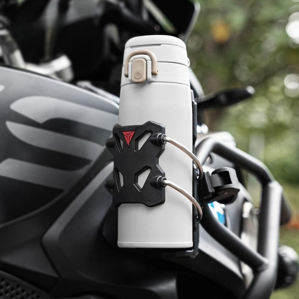 Self-Adjusting Cup Holder for Motorcycle Bike- Anti-Slip Wear-Resistant Water Bottle Bracket Universal for Handlebars