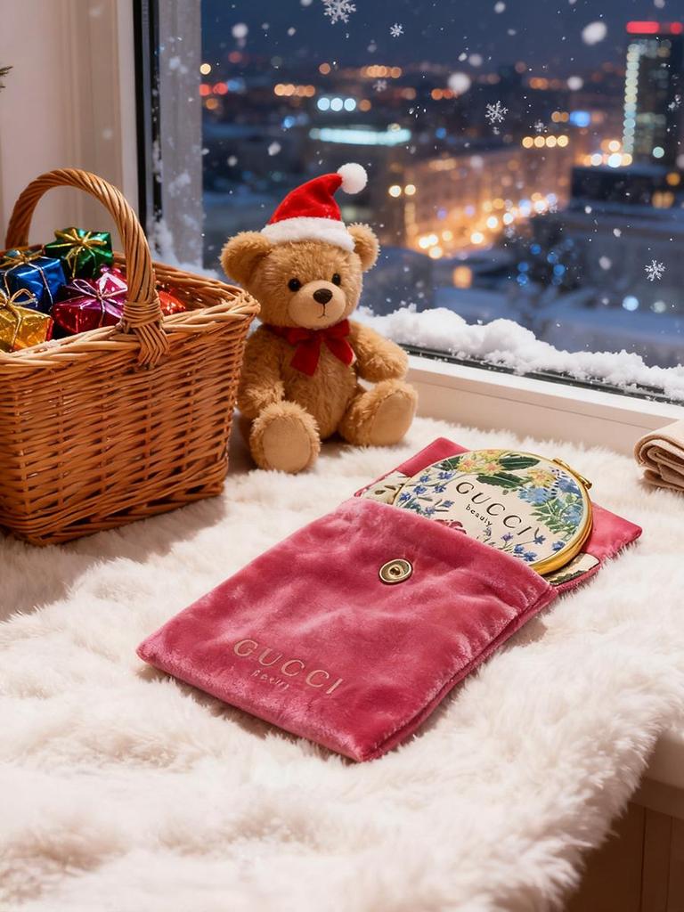 Gucci Damskie Małe Lusterko - Użyj Go Do Poprawek. To wysokiej jakości mały przedmiot do nakładania makijażu.