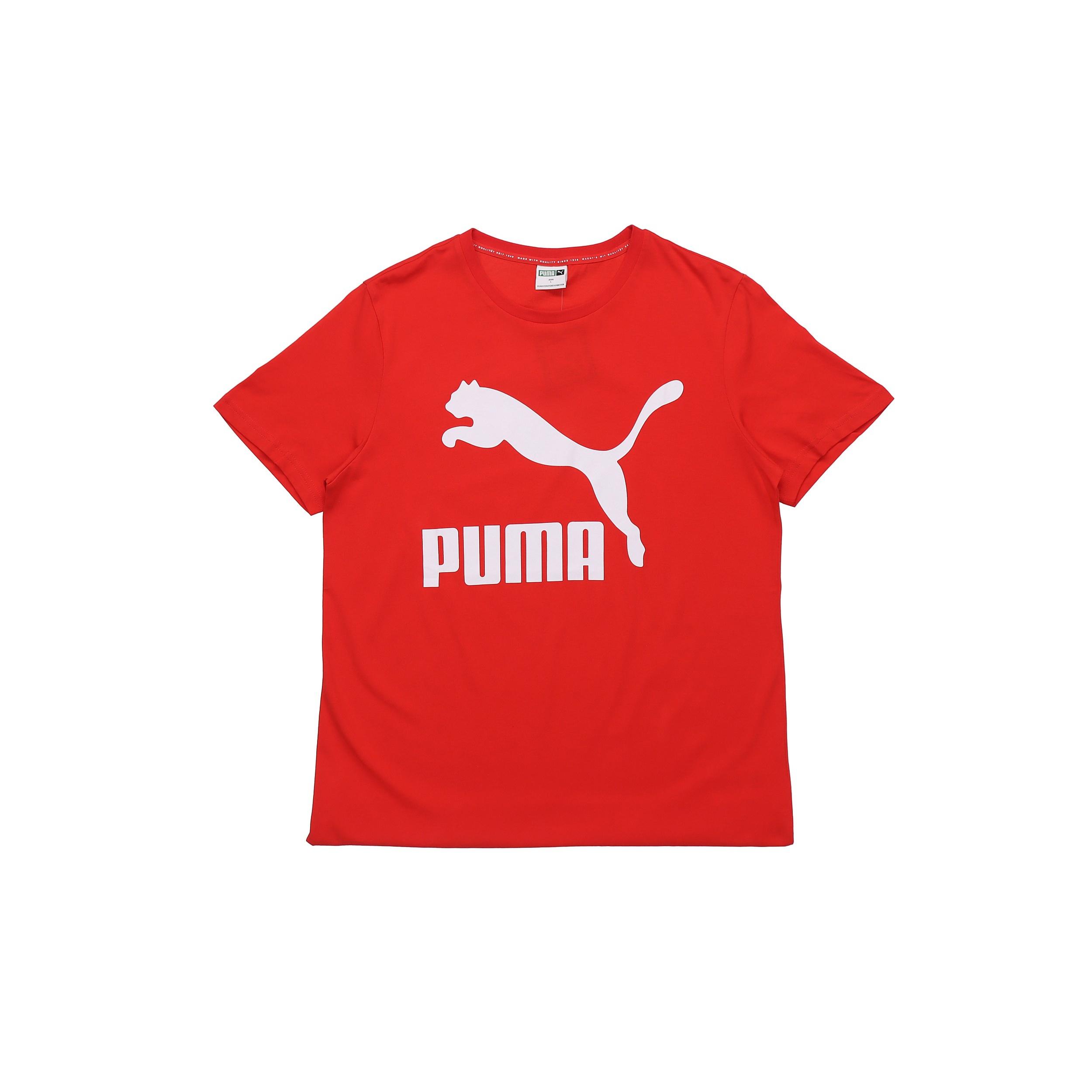 PUMA Classics Logo Short Sleeve TEE Red Men s 596535-11 XL