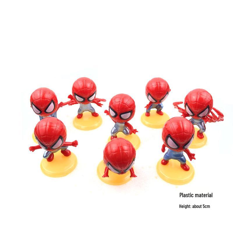 Spider-Man Cake Figurine, Cartoon Toy Baking Accessory for Boys' Birthday Desserts