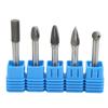 5PCS 6x8mm Burr File Set Single Cut Die Grinder Bit Heavy-Duty Rotary Burr Set  Auto Repair Shops