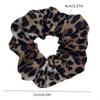 Boho Chic Leopard Print Scrunchies - Vintage Style Elastic Ponytail Holders for Women, Perfect for Beach & Summer Hairstyles