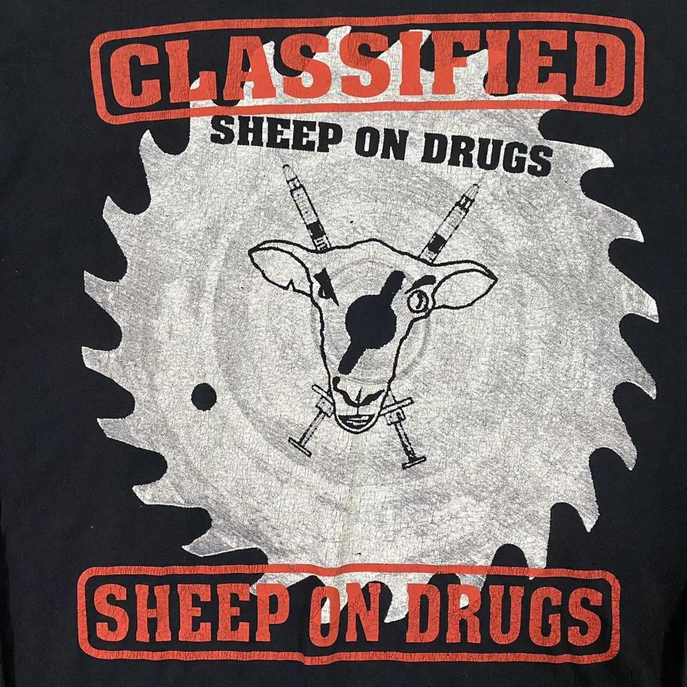 Овцы на Наркотиках Арт-рок Группа Футболка с коротким рукавом для взрослых Все размеры S-5XL Унисекс Футболка XXXXL