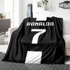 Ronaldo No.7 Jersey Number Print Flannel Blanket Soft Warm Throw Blanket Soccer Fan Sofa Bed Home Decor