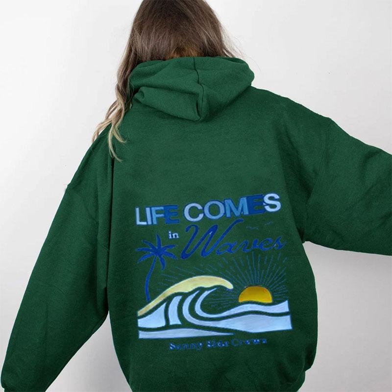 2024 Autumn/Winter Trendy Men's & Women's Drop-Shoulder Long-Sleeve Hooded Sweatshirt - Fashionable, Casual & High-Quality Printed Design