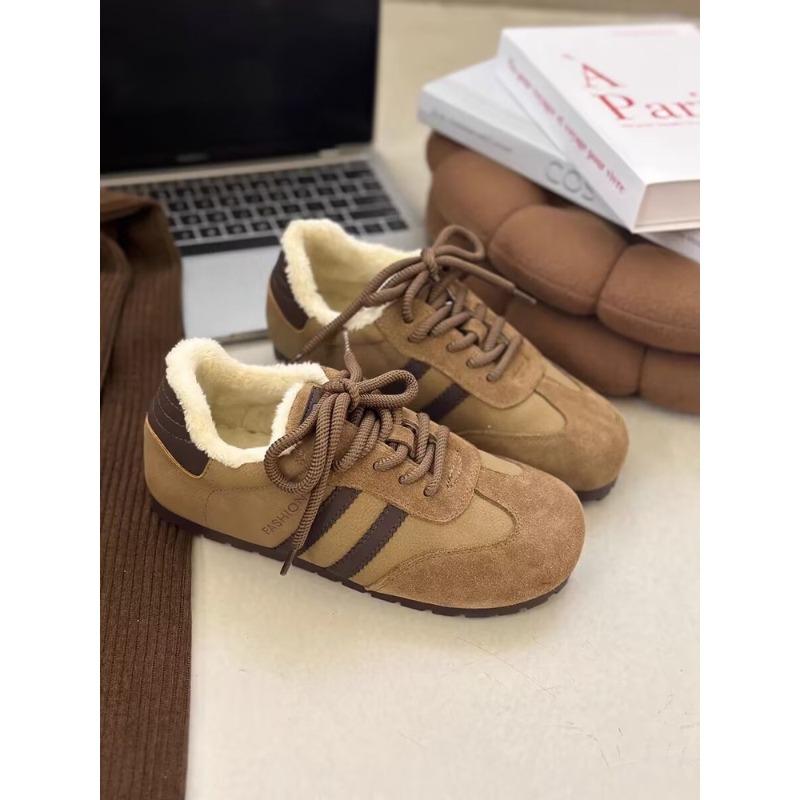 Warm and Velvet Women's New Autumn and Winter Sports Shoes Fluffy Shoes Casual Cotton Shoes