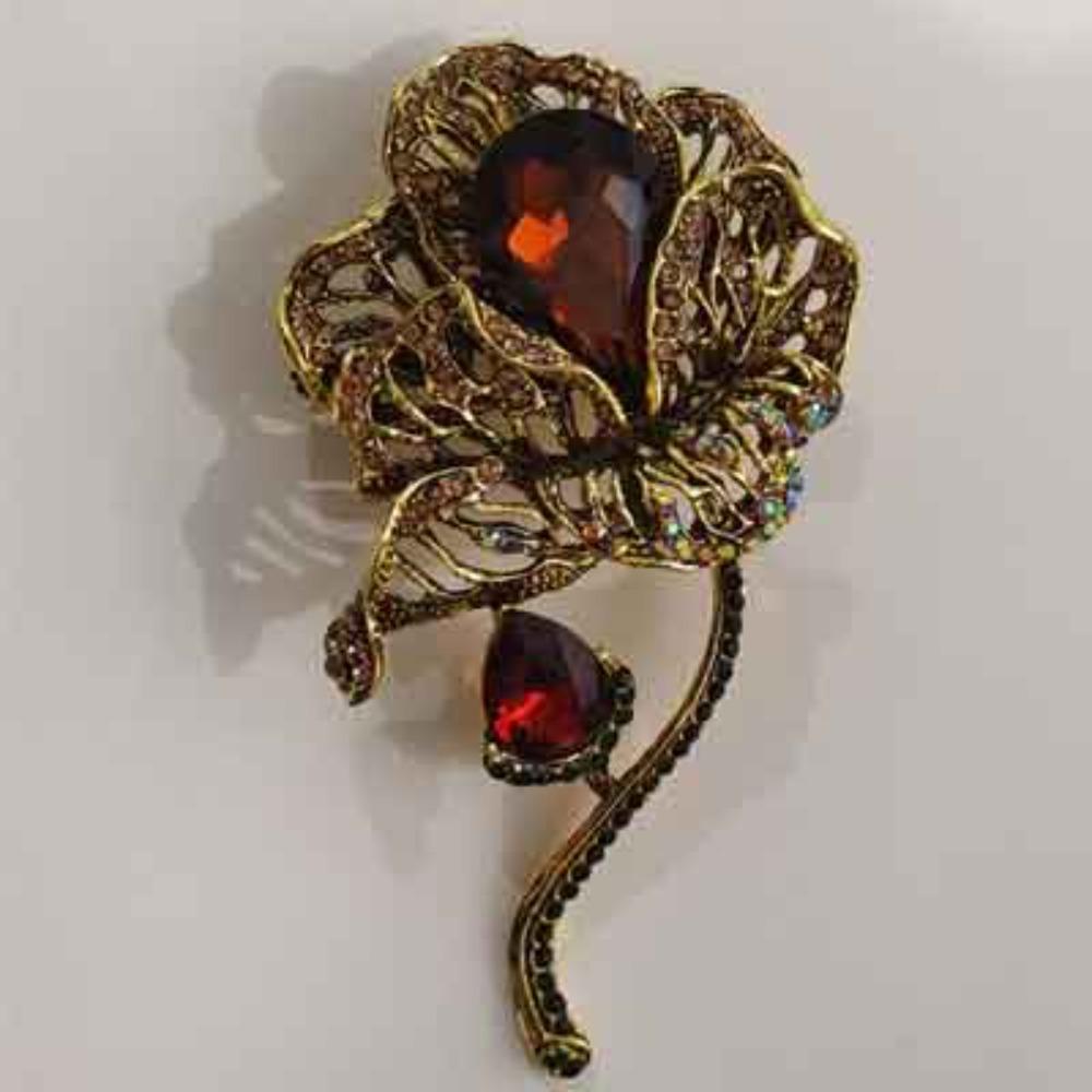 Lotus Pendant Enamel Brooch Badges Fashion Pearl Flower Exqusiite Pin Jewelry