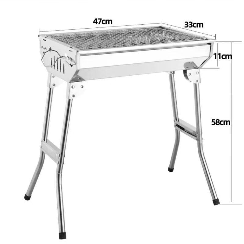 Portable Stainless Steel Charcoal BBQ Grill