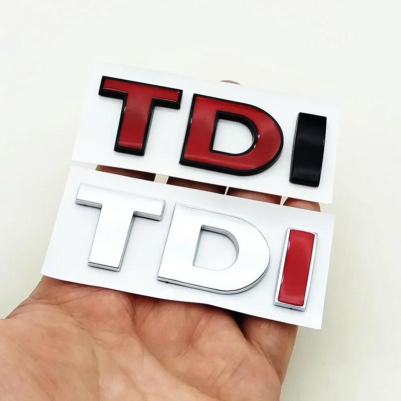 AABIN1 3D ABS Black Logo TDI Emblem Letters Car Rear Trunk Badge Sticker for VW Volkswagen Polo Golf 4 5 6 7 Touran Passat Accessories