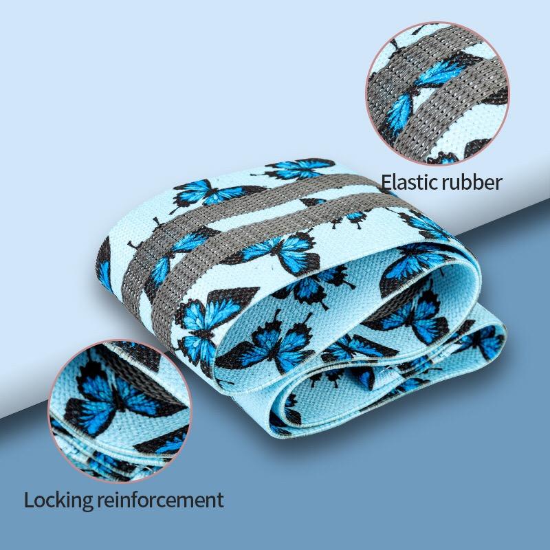 YETFUL High Quality Home Gym Women Exercise Latex Elastic Workout Fitness Hip Booty Fabric Bande Resistance Sport