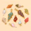 Ocean-Themed Stainless Steel Seashell Conch Pendant Jewelry Accessories