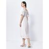 Peacebird Damen Midi-Kleid mit quadratischem Ausschnitt und Puffärmeln