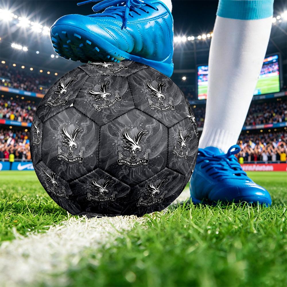 Pallone da Calcio Stampato Crystal Palace Taglia 5, Antiscivolo, Pallone da Partita per Adulti, Souvenir per i tifosi di Calcio