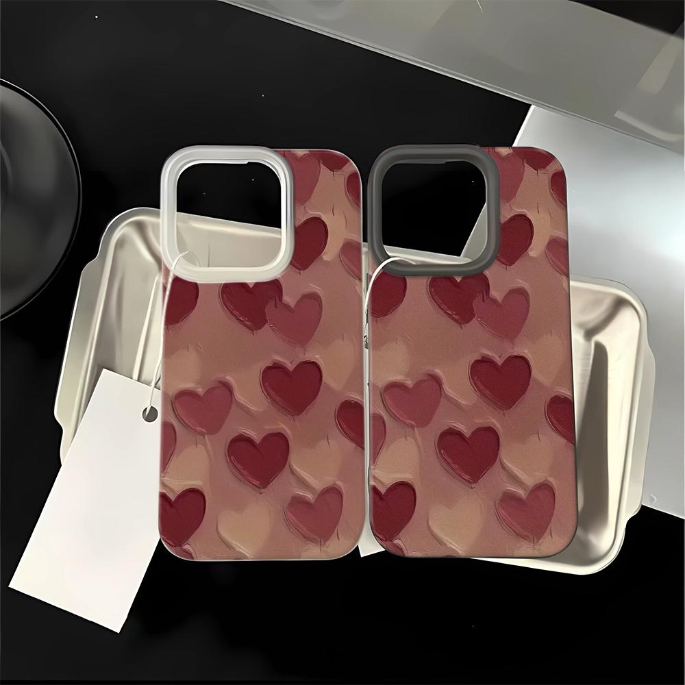 Love Comic Pattern Phone Case For Iphone 17 17air 16 15 14 13 12 11 8 7 Pro Max Mobile Protective Case Soft Funda Cover