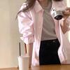 Plus Size Casual Long-Sleeve Plain Shirt for Spring and Autumn