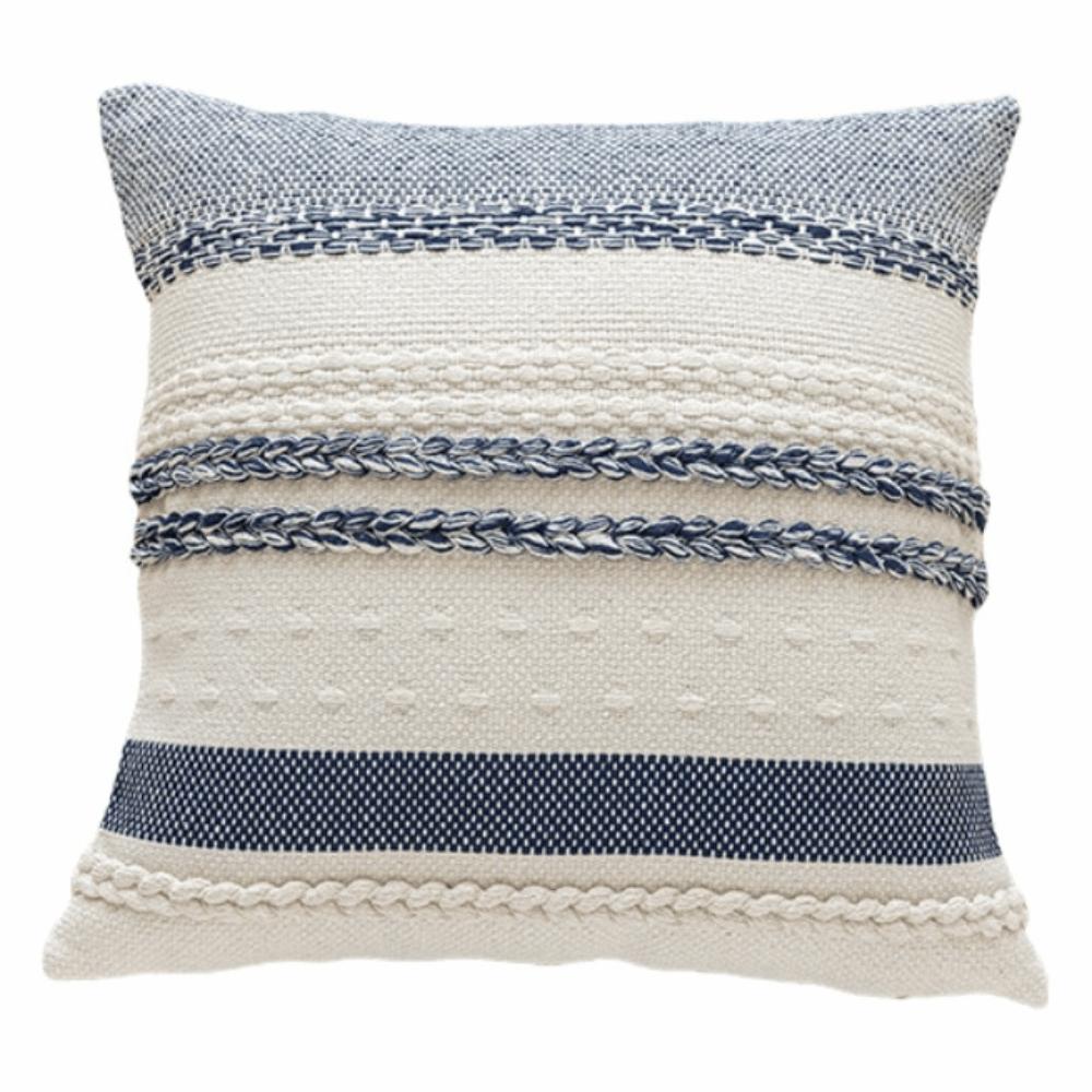 18x18 Inch Boho Throw Pillow Covers Striped Pattern Bohemian Style Large Throw Pillows Textured Design