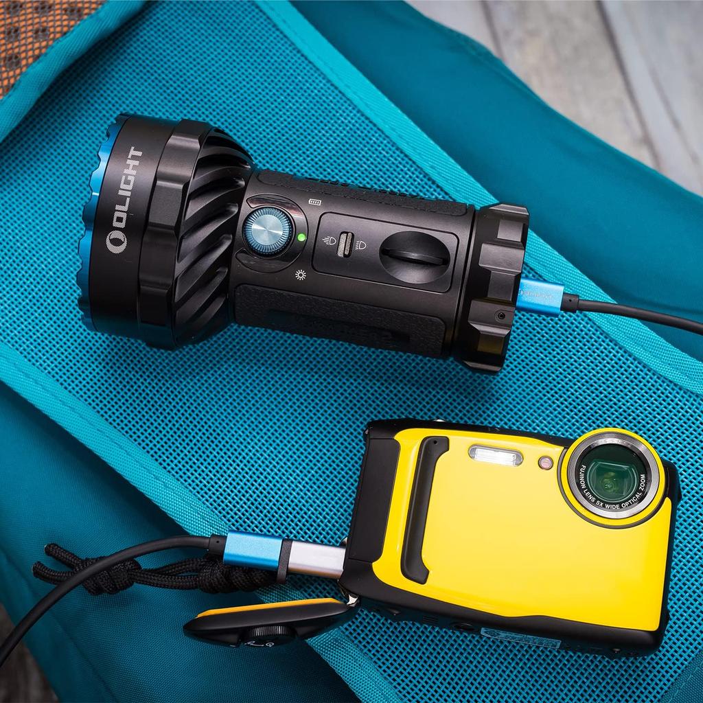 OLIGHT Marauder 2 Svítilna LED Svítilna Výkonná Nejsilnější Praktická svítilna Dosah 14 000 lumenů 800M 54H Doba provozu Materiál z hliníkové slitiny Dobíjecí