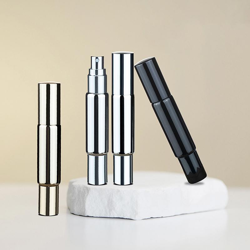 1Pc Refillable Stainless Steel Dual-End Multi-Purpose Perfume Roller Bottle Spray Bottle