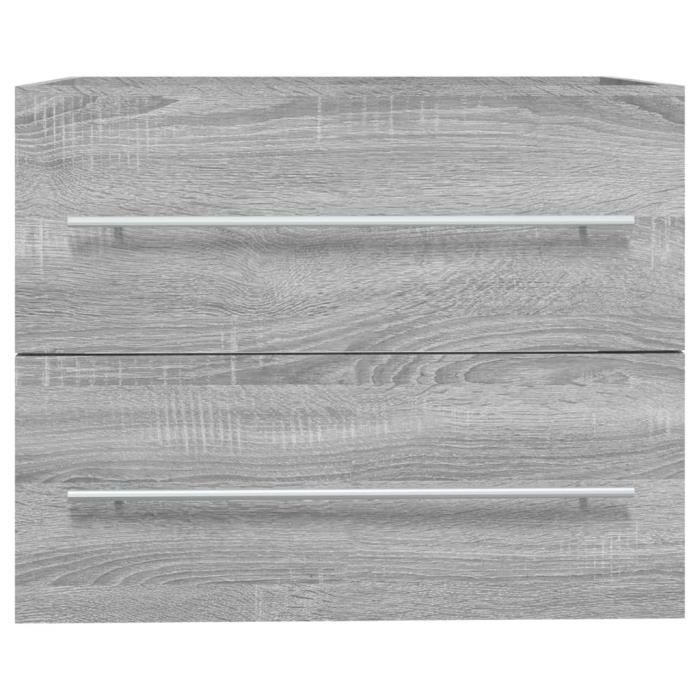 815643 vidaXL Washbasin Cabinet Sonoma Grey 60x38.5x48 Cm Engineered Wood