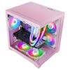 Boîtier MicroATX - MARS GAMING - MC-VIEW2 - Verre Trempé - Refroidissement 240mm - Rose