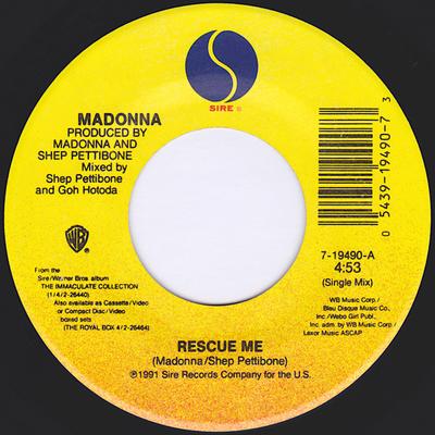 7-Zoll-Schallplatte MADONNA Rescue Me 719490 Sire 1991 US Pop Gebraucht