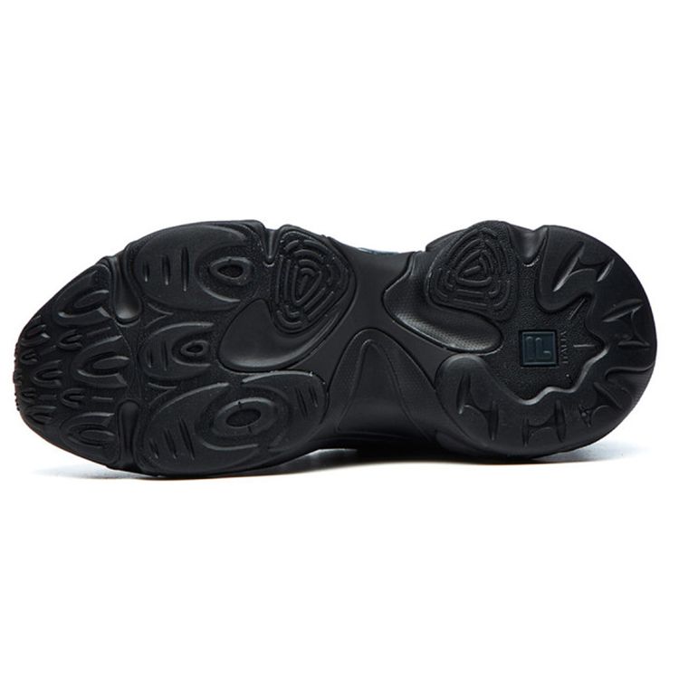 Fila Pantera Fabric Synthetic Leather Round Toe Lace-Up Low-Top Casual Shoes Women Sneaker Black F12W121105FBK