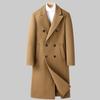 Herbst und Winter Neuer Herren Doppelreiher Langer Wollmantel Daunen Abnehmbares Futter Woll-Trenchcoat Herrenmantel