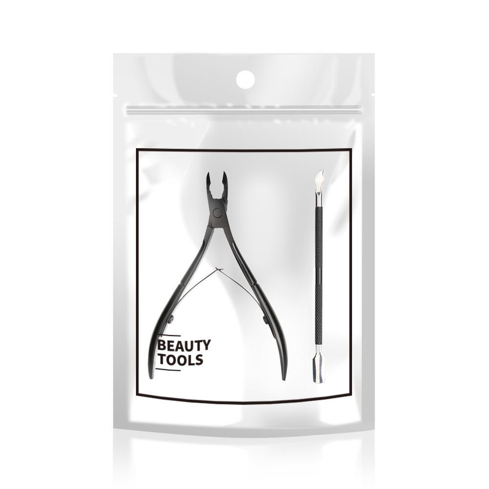 

Маникюрный набор из 2 предметов из нержавеющей стали: Ножницы и щипцы для удаления кутикулы с пушером
