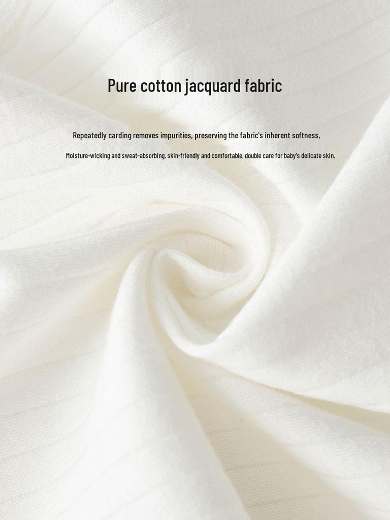 Pure Cotton Baby Bodysuit: No-Bone Crawling Jumpsuit for Boys & Girls