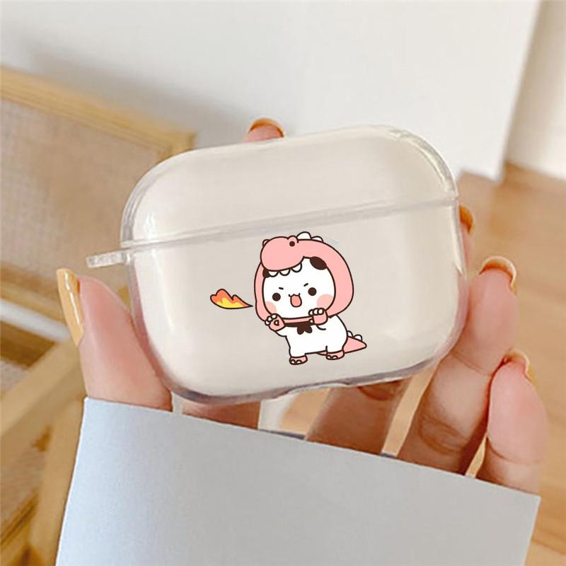Kawaii Cute BuBu DuDu Bear Couple Earphone Case For Airpods 4 3 2 1 Clear Soft Wireless Cover For Apple Airpod Pro 2 Accessories