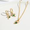 Mix Style Ins Fashion Multi Element Zircon Cute Cartoon Pendant Chain Necklace For Women Girls Charms Necklace Jewelry Set Gift