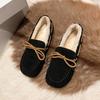 New Style of Doudou Shoes, Women's Cotton Shoes with Fleece, Versatile Fleece Shoes, Flat Student Shoes