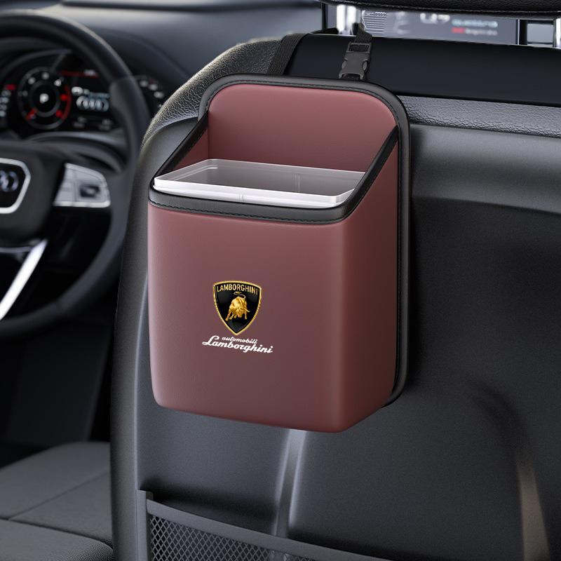 Car Sticker Seat Storage Box Vehicle-mounted Trash Canstorage Box For Lamborghini LP570 LP610 Urus LP700LP770GallardoAccessories PP47