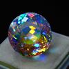 A++ Rainbow Mystic Quartz Round Cut Lab-Created 65 Ct Loose Gemstone