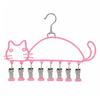 Cat Shape Socks Drying Rack Windproof Clothes Hanger Underwear Drying Clips  Indoor Outdoor Use