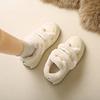 Women's Retro Velcro Thick Sole Fashion Lightweight Soft Sole Winter Warm Fur One Snow Boots Fluffy Lined Non-slip Casual Sports Cotton Boots
