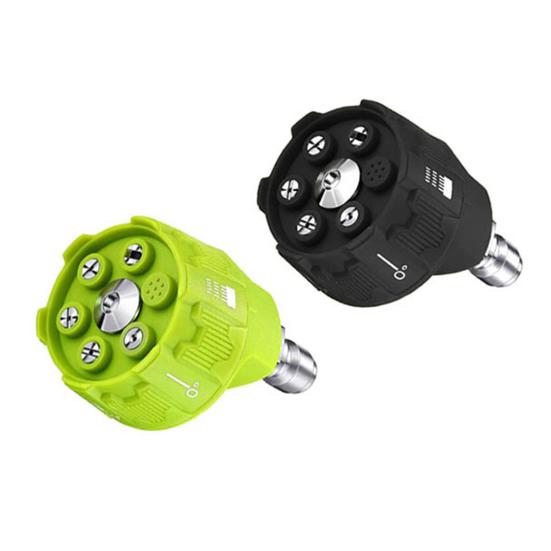 Hochdruckdüse 6-in-1 Schnellwechsel Verstellbare Spritzdüse 0-15-25-40 Grad Spülen Seife Einstellungen 4000 PSI Hochdruckreinigerdüse