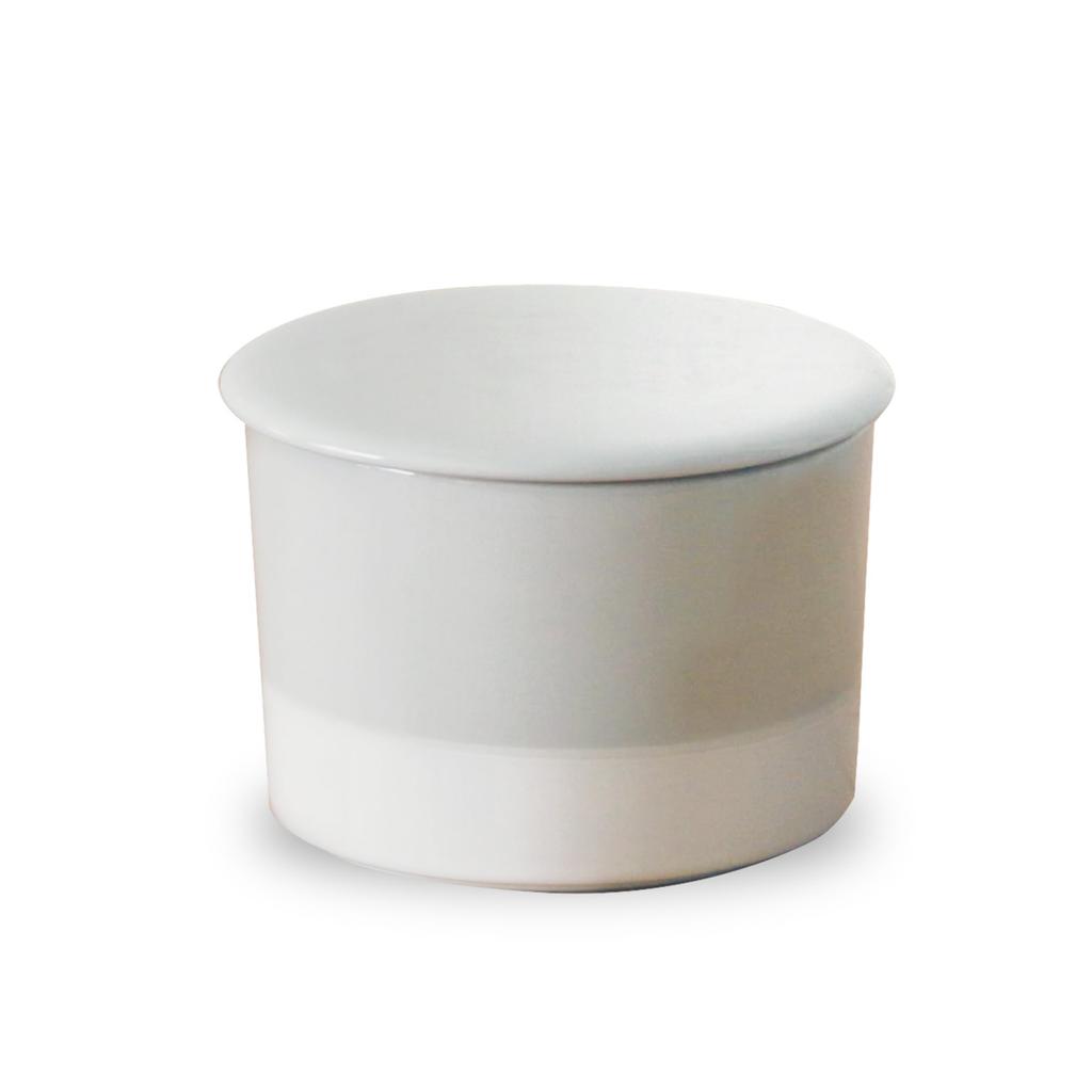 Kamoshika Douguten Shio Koji Storage Container, 400ml Capacity, 12cm Diameter X 8cm Height, Made In Japan, Ceramic, Airtight (Shio Koji Jar, White)