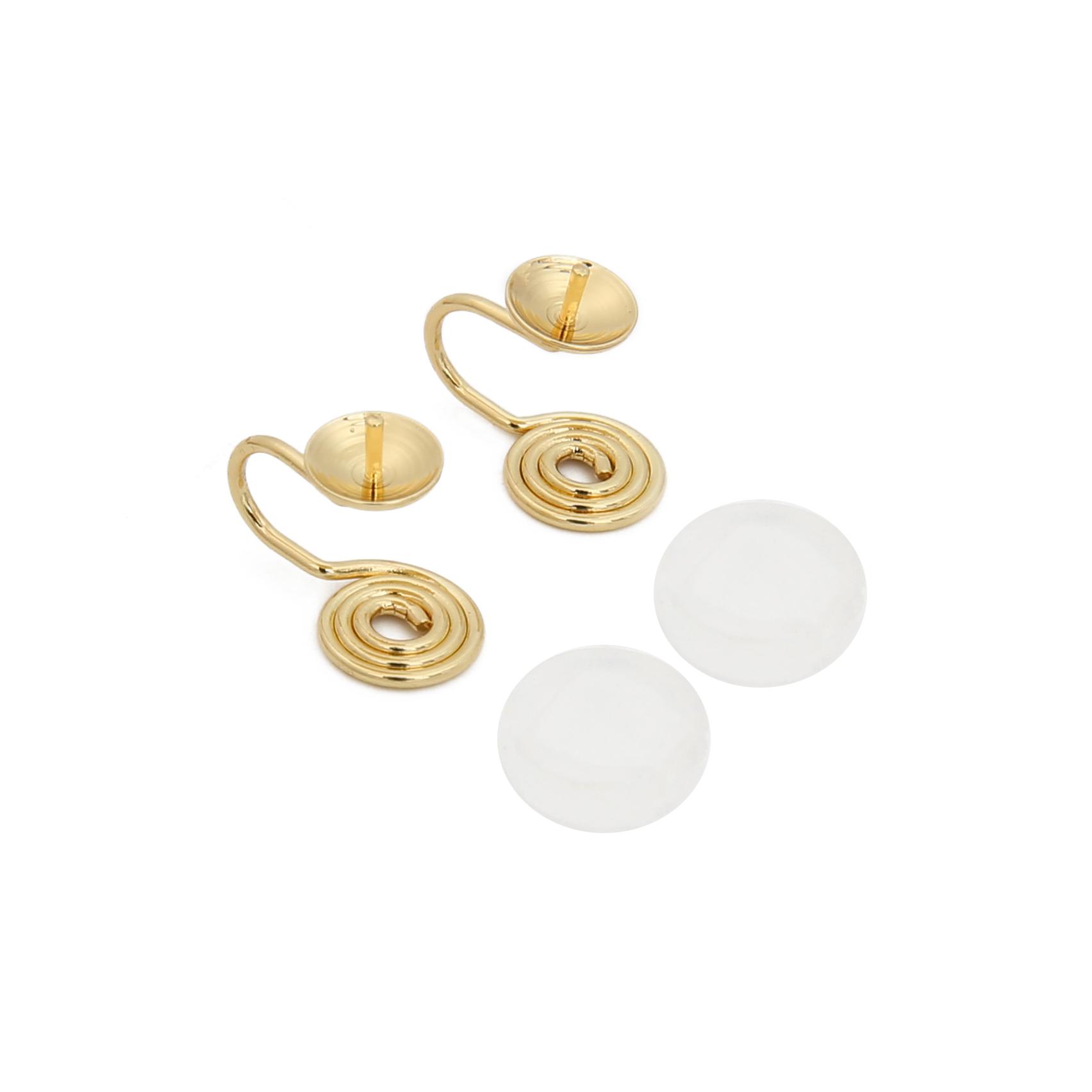 

2 шт., медная катушка от комаров, силиконовый зажим для ушной кости для изготовления ювелирных изделий своими руками, аксессуары для рукоделия 8x14mm