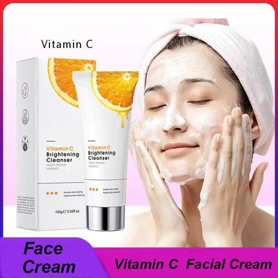 Vitamin C Facial Cleanser and Face Cleanser with Whitening Effect Face Washes with Soft Skin Cleanser And Deep Cleaning Face Care Skin Care 100g