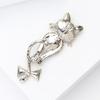 Glass Cat Brooch for Women Rhinestone Animal Kitten Lapel Pins Party Accessories