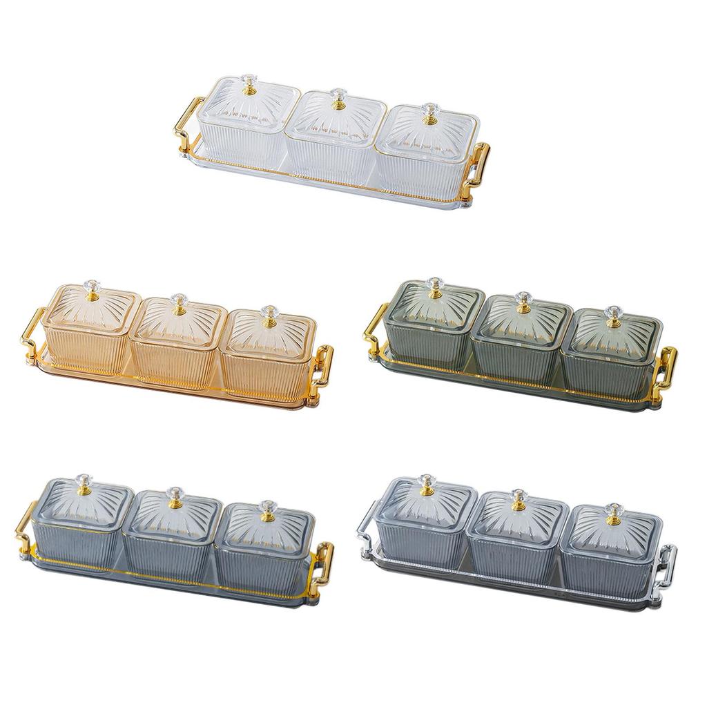Divided Dried Fruit Plates Food Storage Container Multifunctional Appetizer Serving Tray for Snack