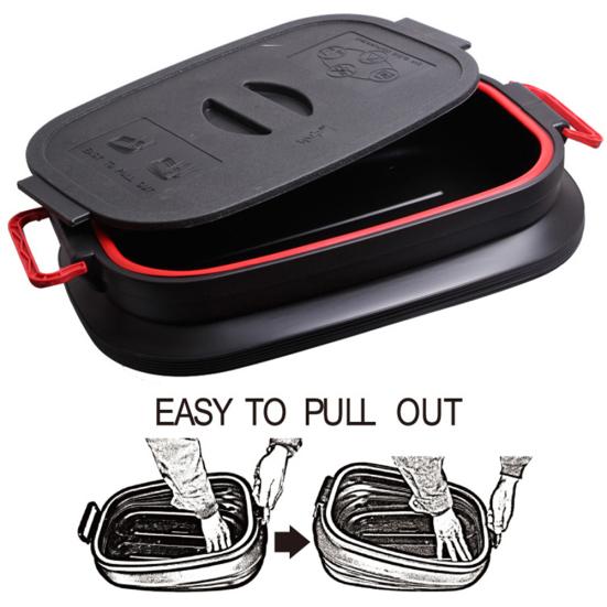MUQZI Sports Accessory Multifunction Folding Car Auto Trunk Storage Box Can Organizer Bucket with Lid