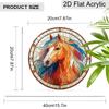 Acryl Bunter Pferd Suncatcher Buntglas-Effekt Fensterhänge-Ornament Reitsport-Liebhaber Geschenke