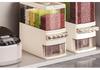 Press-Type Multi-Grain Storage Bin, Food-Grade Sealed Jar for Rice & Beans